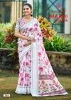 Maahi Vol 6 By Kashvi Linen Printed Sequence Border Bulk Saree Orders In India
